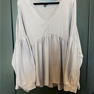 Purple V-Neck Women's Top